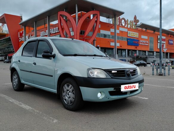 2008 Renault Logan I, зелёный, 333000 рублей