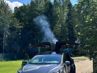 2020 Tesla Model X Long Range Plus I, серый, 3850000 рублей, вид 2