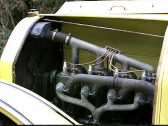 1914 Overland Roadster, жёлтый - вид 8