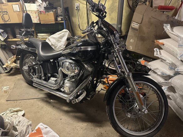 2003 Harley-Davidson Softail Standard, чёрный, 680000 рублей - вид 3