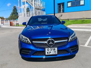 2018 Mercedes-Benz C-Класс 180 IV (W205) Рестайлинг, синий, 1960000 рублей, вид 3