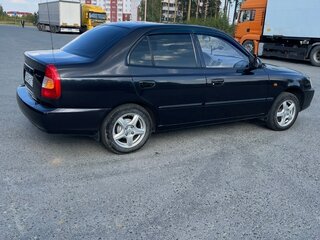 2007 Hyundai Accent ТагАЗ II, чёрный, 450000 рублей, вид 4