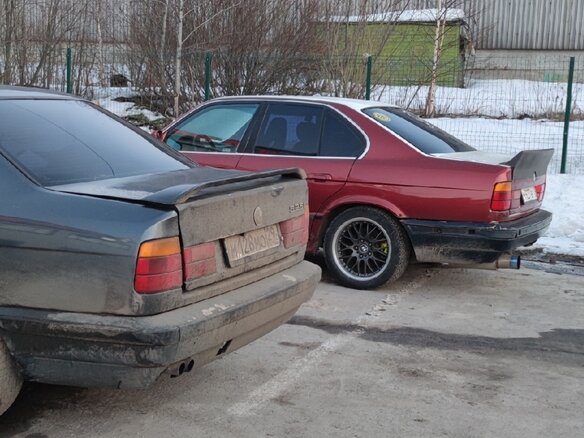 1989 BMW 5 серии 520i III (E34), красный, 120000 рублей - вид 3