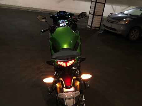 2013 Kawasaki ER-6F (Ninja 650R), зелёный, 650000 рублей, вид 2