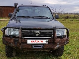 2003 Toyota Land Cruiser 105 100 Series Рестайлинг 1, чёрный, 1200000 рублей, вид 1