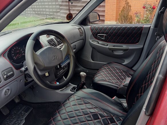 2006 Hyundai Accent ТагАЗ II, красный, 450000 рублей - вид 7
