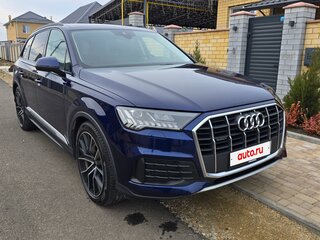 2019 Audi Q7 45 TDI II (4M) Рестайлинг, синий, 6650000 рублей, вид 4