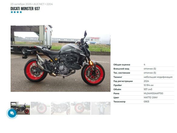 2023 Ducati Monster 937, серый, 899000 рублей - вид 10
