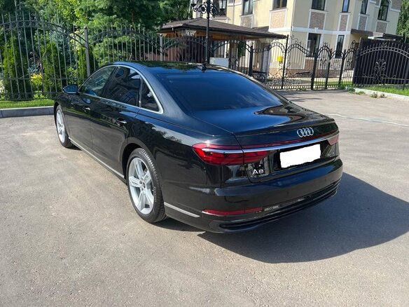 2022 Audi A8 50 TDI IV (D5) Рестайлинг, чёрный - вид 4