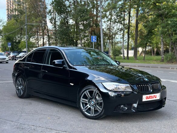 2009 BMW 3 серии 320i V (E90/E91/E92/E93) Рестайлинг, чёрный - вид 2