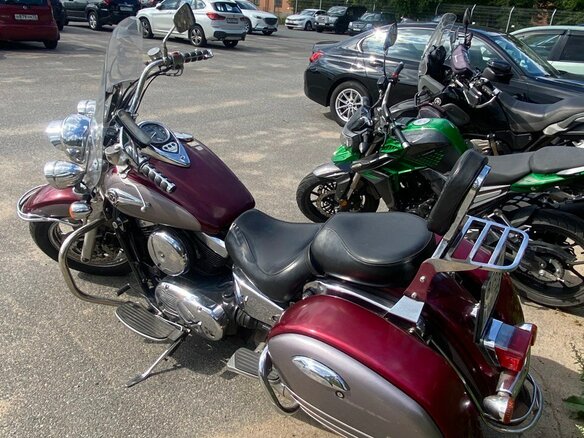 2001 Kawasaki VN1500 Vulcan, пурпурный, 435000 рублей - вид 1
