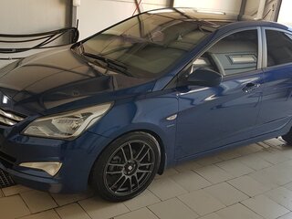 2015 Hyundai Solaris I Рестайлинг, синий, 1400000 рублей, вид 4