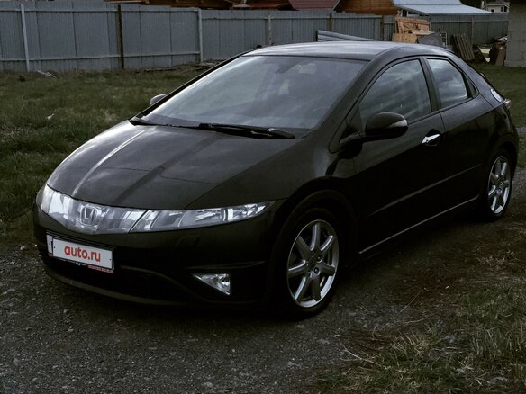 2007 Honda Civic VIII, чёрный, 450000 рублей