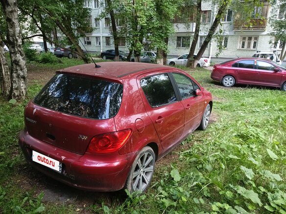 2006 Peugeot 307 I Рестайлинг, красный, 250000 рублей - вид 2