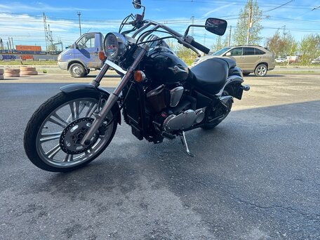 2007 Kawasaki VN900 Vulcan, чёрный, 619000 рублей, вид 2