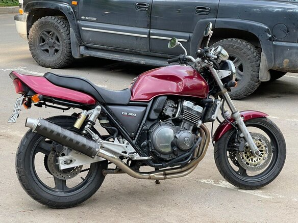 1994 Honda CB 400 Super Four, пурпурный, 300000 рублей - вид 2