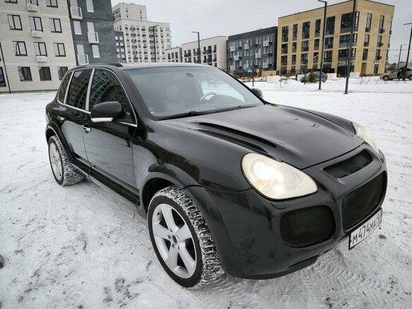 2003 Porsche Cayenne Turbo I (955), чёрный, 1500000 рублей - вид 3
