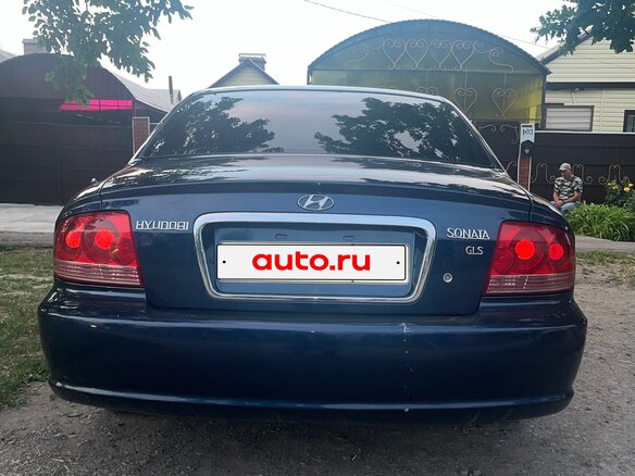 2006 Hyundai Sonata ТагАЗ IV (EF) Рестайлинг, синий, 500000 рублей - вид 3