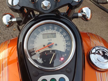 2012 Kawasaki VN900 Vulcan, оранжевый, 740000 рублей, вид 4