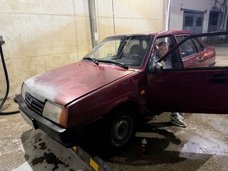 1994 Lada (ВАЗ) 21099, красный, 120000 рублей, вид 1