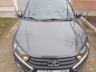 2018 Lada (ВАЗ) Granta I Рестайлинг, зелёный, 750000 рублей, вид 4