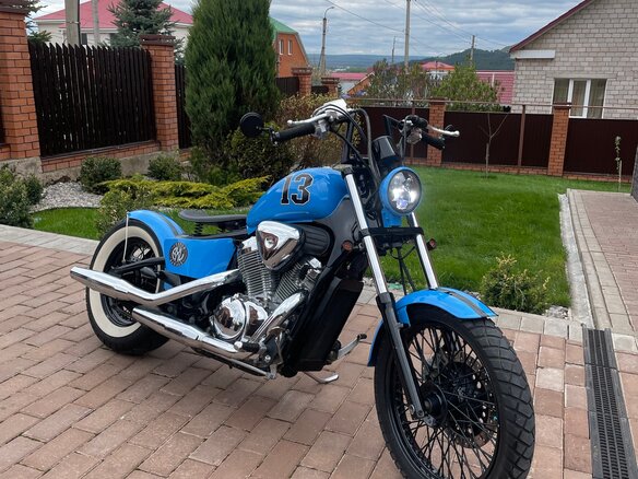 1999 Honda Steed 400, голубой, 400000 рублей - вид 4