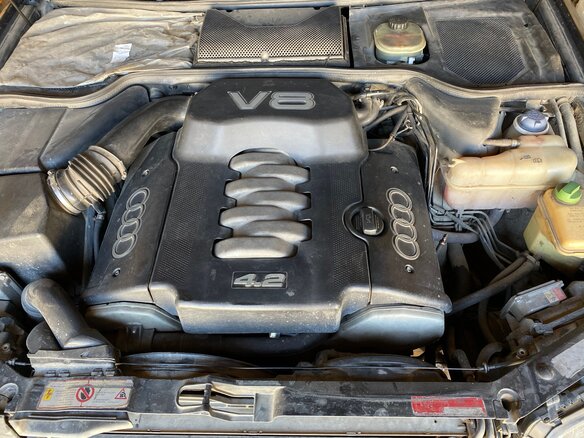 1998 Audi A8 I (D2), синий, 500000 рублей - вид 20