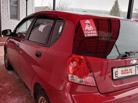 2007 Chevrolet Aveo I, красный, 385000 рублей - вид 1
