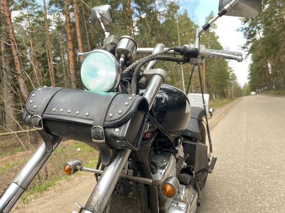 1996 Honda Steed 400, чёрный, 200000 рублей - вид 4