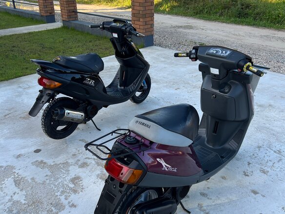 1991 Yamaha Jog, пурпурный, 80000 рублей - вид 8