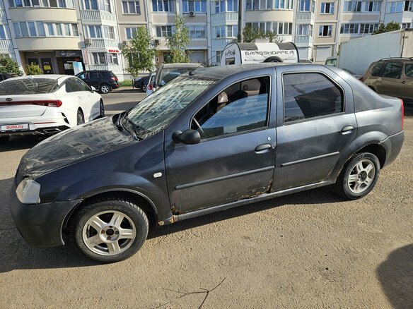 2006 Renault Logan I, серый, 175000 рублей - вид 6