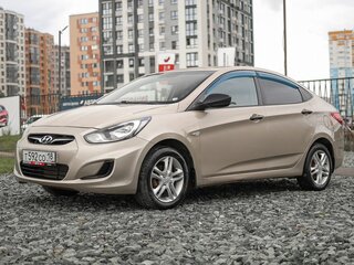 2012 Hyundai Solaris I, бежевый, 729000 рублей, вид 2