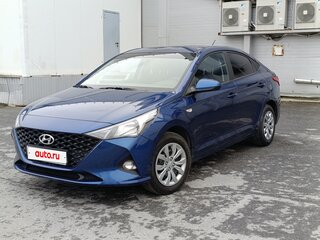 2022 Hyundai Solaris II Рестайлинг, синий, 1805000 рублей, вид 2