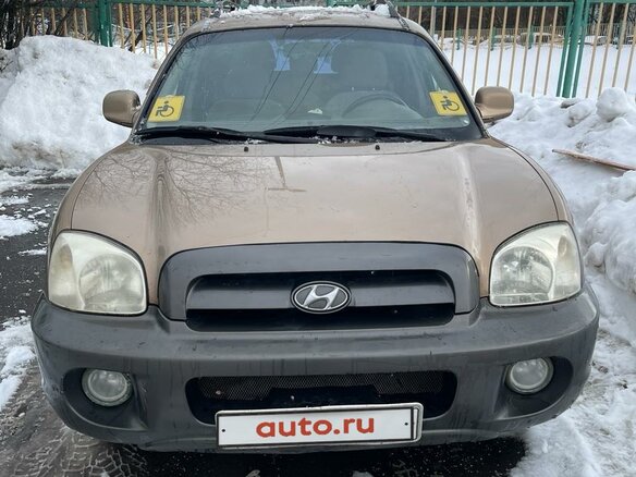 2004 Hyundai Santa Fe I, бежевый, 620000 рублей - вид 1