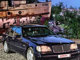 1996 Mercedes-Benz S-Класс 320 III (W140) Рестайлинг, синий, 990000 рублей, вид 1