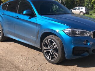 2019 BMW X6 30d II (F16), голубой, 5100000 рублей, вид 2
