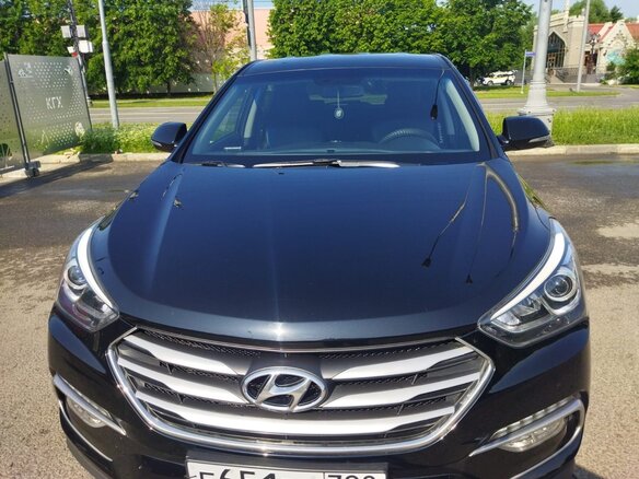 2016 Hyundai Santa Fe III Рестайлинг, чёрный, 2200000 рублей - вид 2