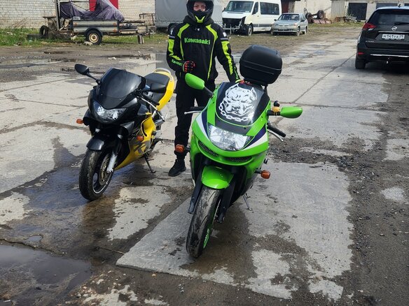 1999 Kawasaki ZX-6 Ninja, зелёный, 350000 рублей - вид 3