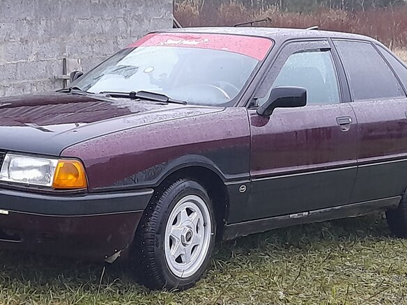 1990 Audi 80 IV (B3), красный, 250000 рублей
