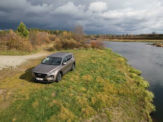 2020 Hyundai Santa Fe IV, бежевый, 3300000 рублей, вид 1