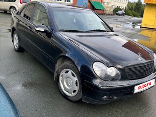 2003 Mercedes-Benz C-Класс 180 II (W203), чёрный, 630000 рублей, вид 1