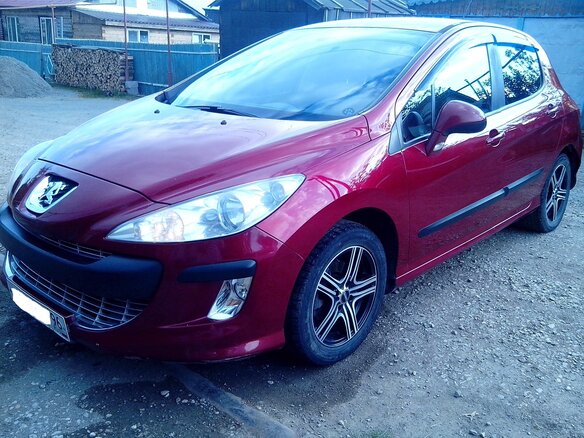 2008 Peugeot 308 I, красный, 380000 рублей - вид 1