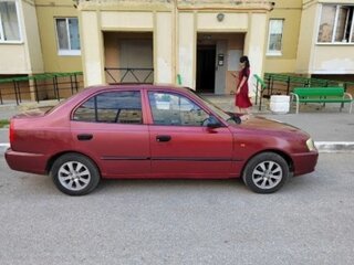 2006 Hyundai Accent ТагАЗ II, красный, 360000 рублей, вид 2
