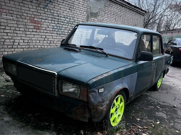 1999 Lada (ВАЗ) 2107, зелёный, 170000 рублей