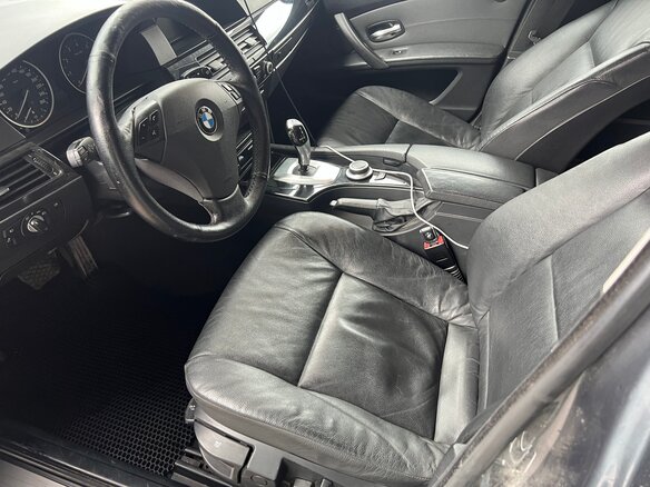 2008 BMW 5 серии 530i V (E60/E61) Рестайлинг, серый, 1090000 рублей - вид 9