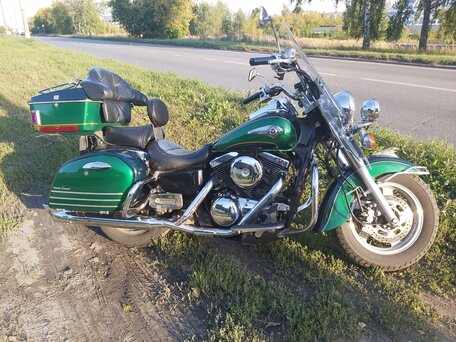 1998 Kawasaki VN1500 Vulcan, зелёный, 540000 рублей, вид 1