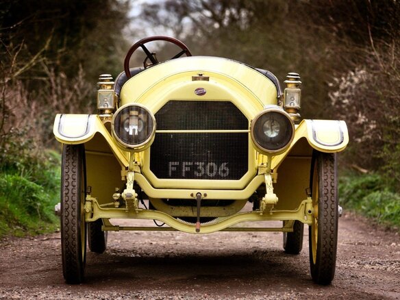 1914 Overland Roadster, жёлтый