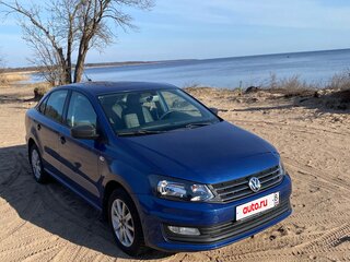 2018 Volkswagen Polo V Рестайлинг, синий, 740000 рублей, вид 3