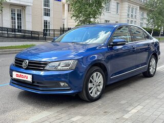 2017 Volkswagen Jetta VI Рестайлинг, синий, 1480000 рублей, вид 1