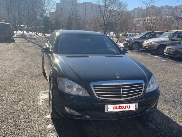 2008 Mercedes-Benz S-Класс 350 V (W221), чёрный, 1500000 рублей - вид 1